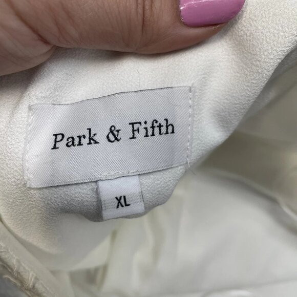 Park & Fifth White Lace Off-Shoulder Mini Dress - Picture 4 of 5